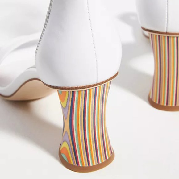Jeffrey Campbell | Multi Striped Wood Heel Sandal | NWT - Picture 3 of 5